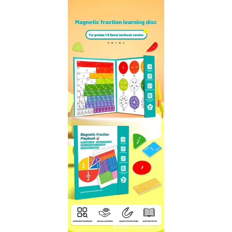 Magnetic Fraction Learning Educational Toy Primary Math Demonstration Tool For Kids