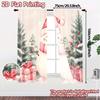 2pcs,Curtains Cute Snowman Christmas Gifts_a (2) Popular Creative Curtains Durable 100% Polyester Fabric Curtains Outdoor