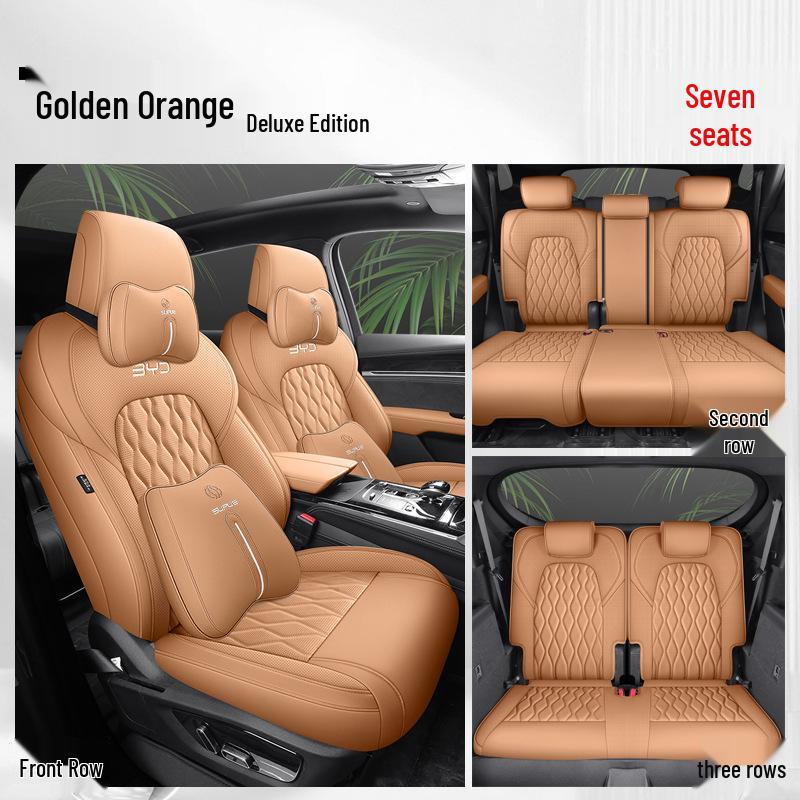 BYD Tang Full Leather Car Seat Cushion: Fits 5, 6, 7-Seater Models