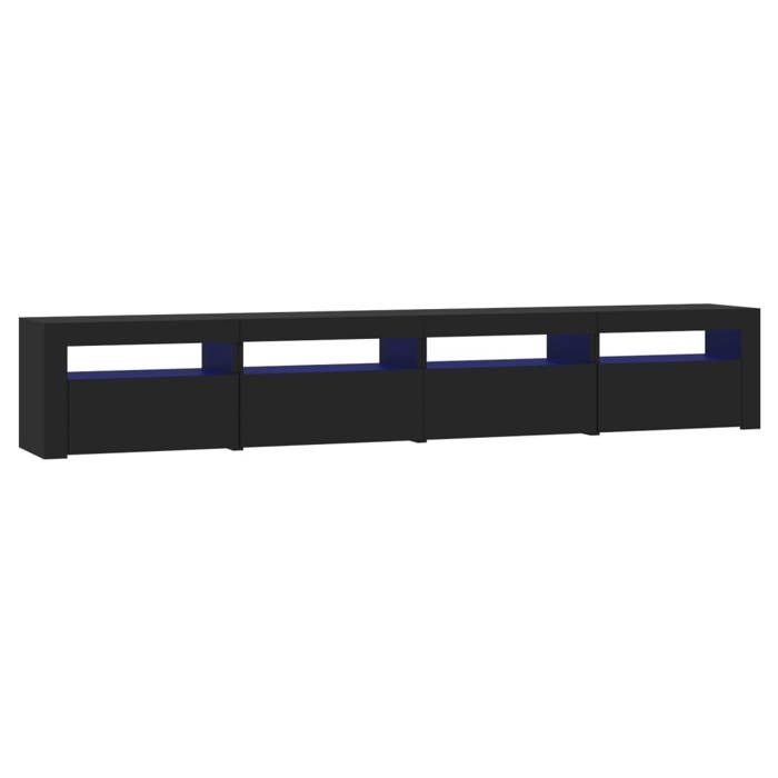 VidaXL Meuble TV avec Lumières LED Centre de Divertissement Rangement Meuble Média Meuble de Salon Salle de Séjour Maison 3152763