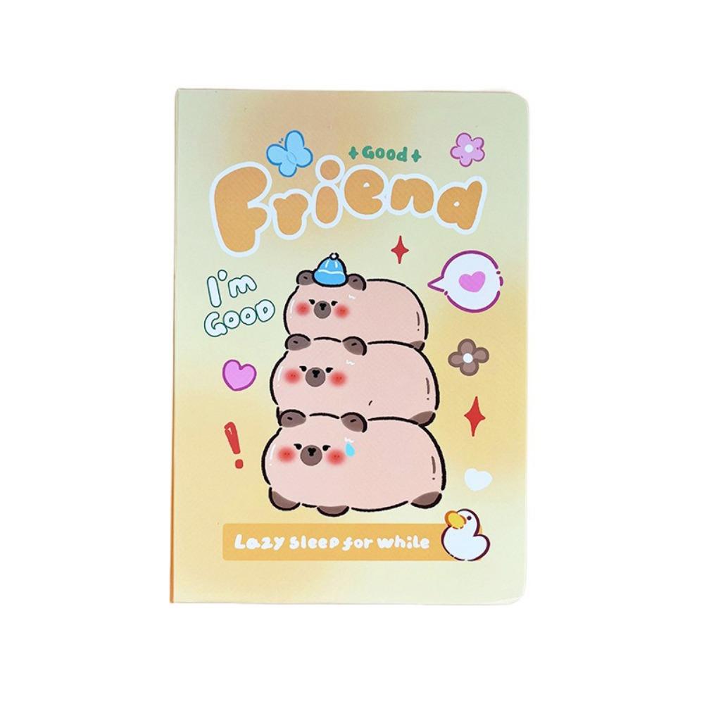 Portable Capybara Notebook A5 Hand Account Book Cute Capybara Memo Pad  Back To School Supplies