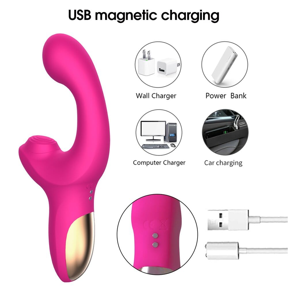 20 Speeds Powerful Dildo Vibrator Women Clit Nipple Sucker Vacuum Clitoris Stimulator Adults Goods Finger Wiggling Adults Sex Toy Climax Masturbator