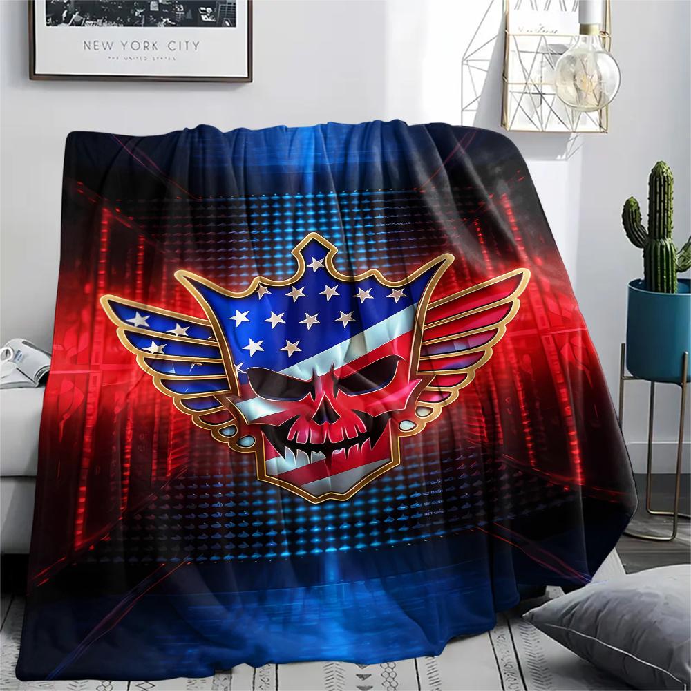 1PC WWE Print Flannel Blanket, High quality All Seasons, Home Decor, Warmth and Comfort, Perfect for Christmas Gifts