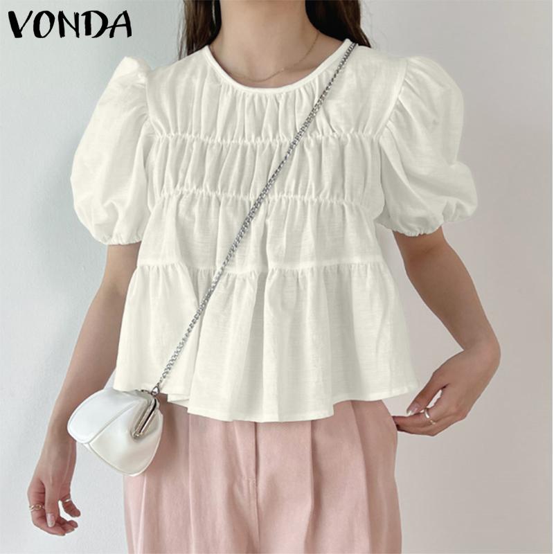 

VONDA Summer Женский топ с круглым вырезом и коротким рукавом