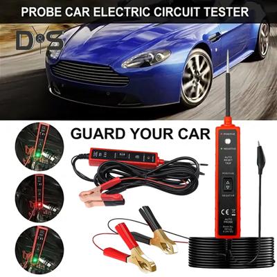 Tester de circuite electrice pentru mașini Tester de sondă pentru circuite de putere pentru autovehicule Tester de sondă cu lumină LED Detector de scurtcircuite Tester de sistem electric 6-24V pentru mașini