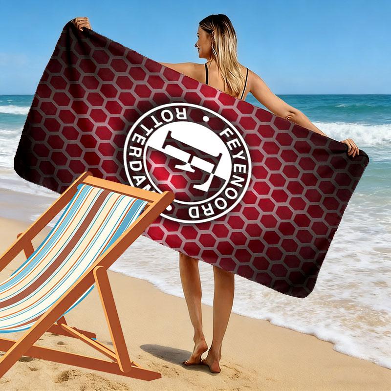 Toalla de Playa Estampada Feyenoord, Toalla Grande Suave de Secado Rápido para Playa, Camping, Natación