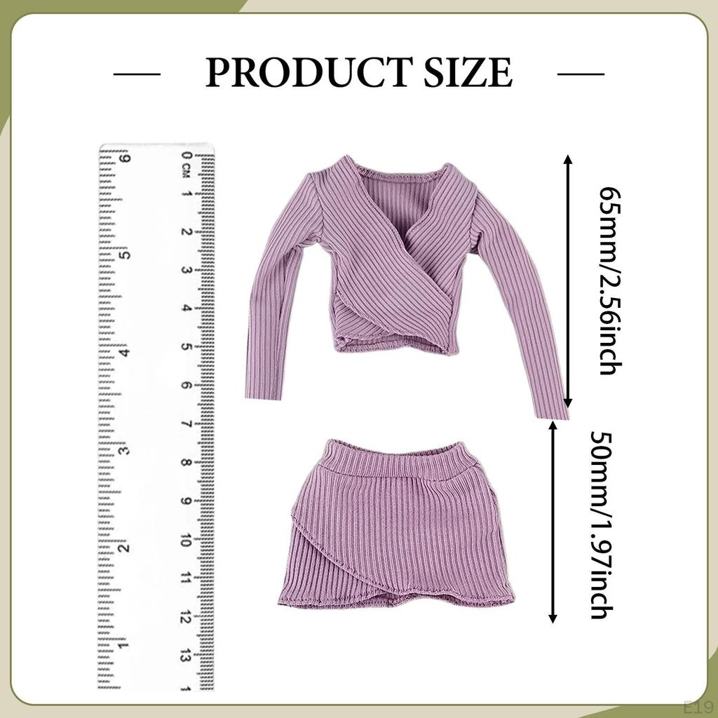 1:6 Female Crop Tops Action Figure Clothes Fashion Handmade Cosplay Long Sleeve Top for 12''