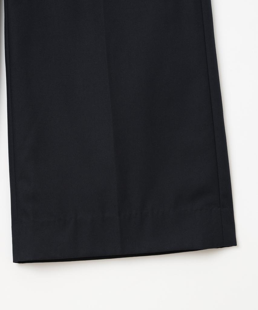 MILLO WOMEN Zipper Wide Trousers [Deep Navy]