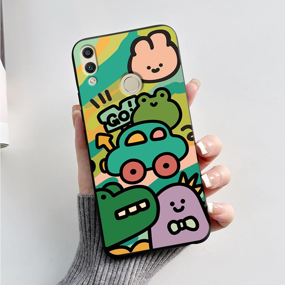 For Huawei Honor 8X Case Honor 8A 8C 8S Cover Cute Rabbit Panda Painted Soft TPU Phone Case For Honor 8A 8C 8S 8X Honor8X Fundas