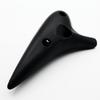 Aestivate Plastic Alto C Plastic AC Ocarina with Brass Pipe Ocarina, 12-Hole Key, (Black)