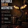 Halloween Glowing Bat Desk Lamp, Resin Bat Statue Night Light with Glowing Wings, Gothic Spooky Tabletop Decor Lamp, Vintage Accent Desk Light