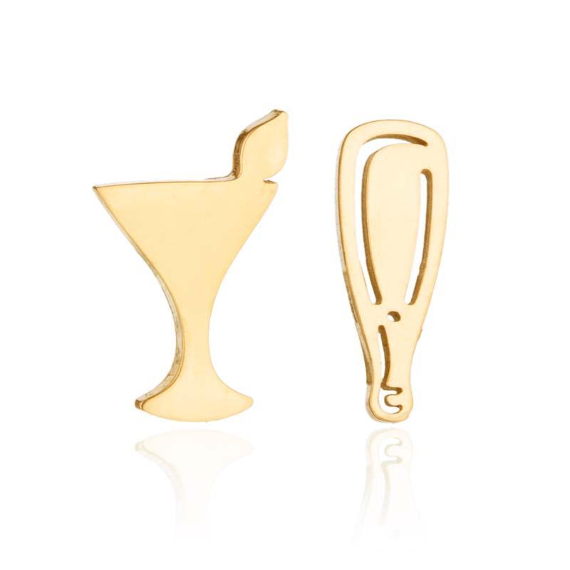 Halloween Geist Kürbis & Weihnachtsbaum Edelstahl Ohrstecker - Asymmetrischer Tierschmuck