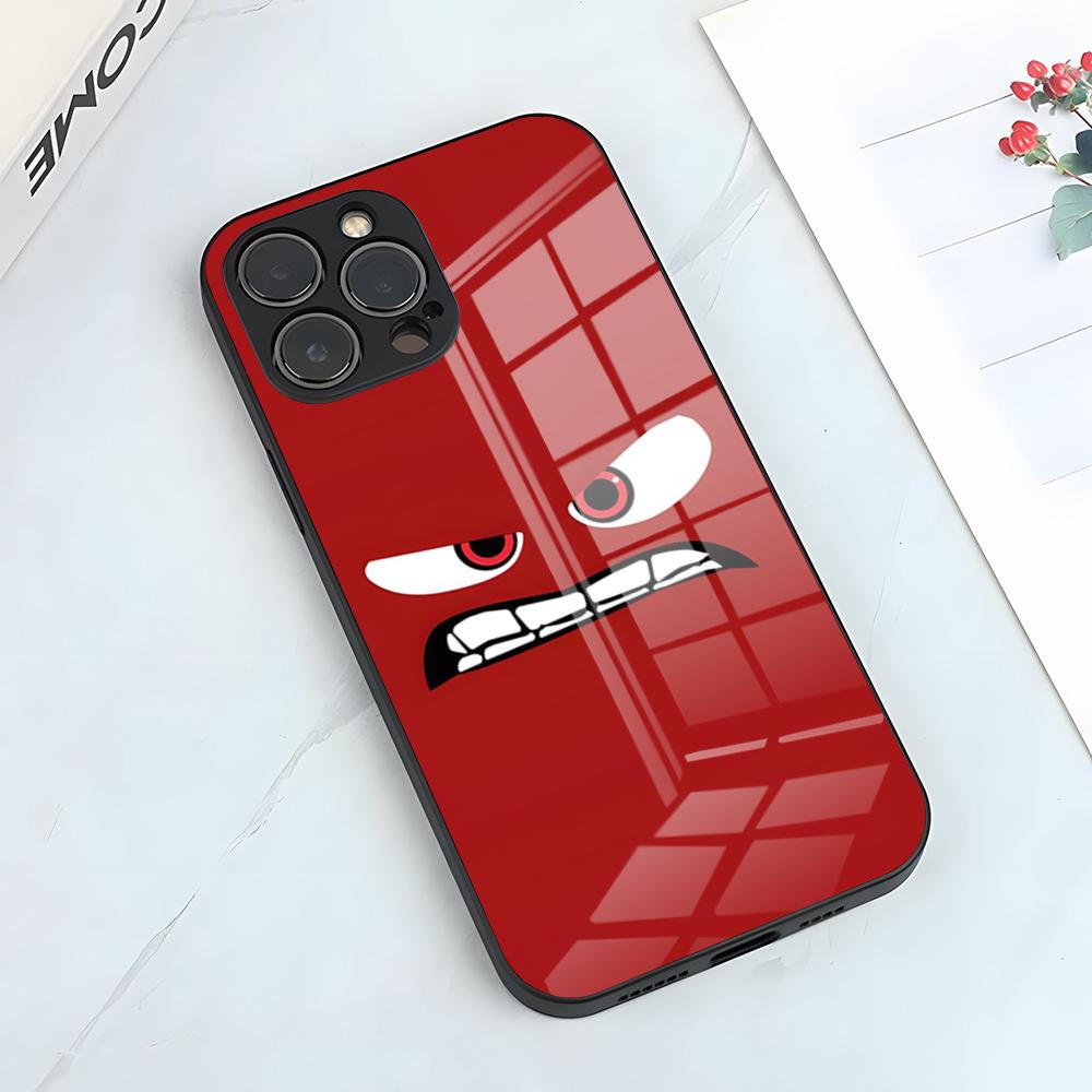 Lovely I-Inside Out 2 Phone Case For IPhone 17 Pro Max 15 Pro 16 14 Plus 12 13 Mini 11 Pro Shockproof Glass Cover