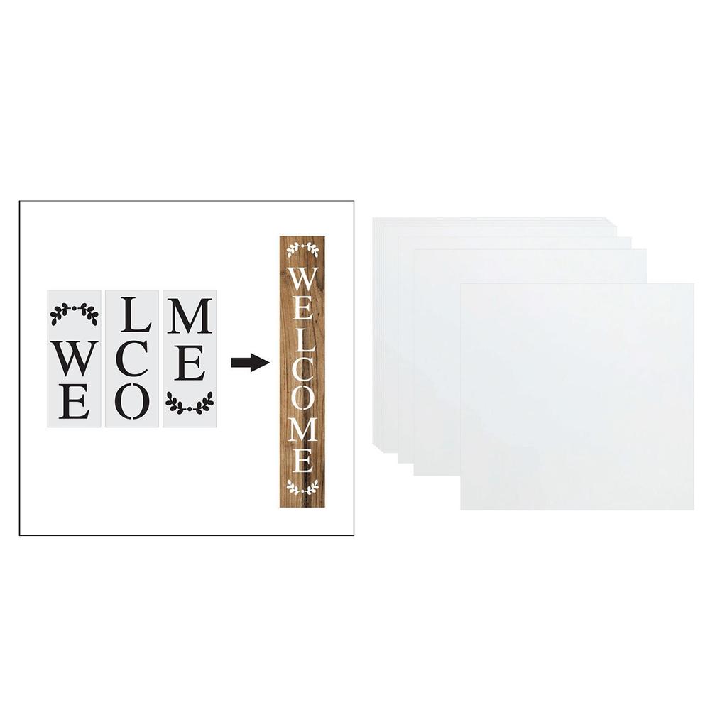 10x Square 30.5x30.5cm PET Blank Stencil Making Sheet Template