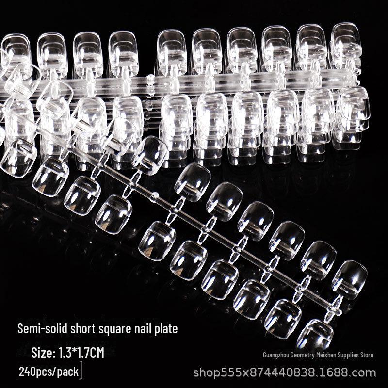Japanese Oval and Square Round Pattern False Nail Sample