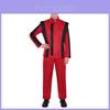 Michael Jackson Cosplay Kostuum Set Voor Anime Podiumoptreden In Rood Polyester