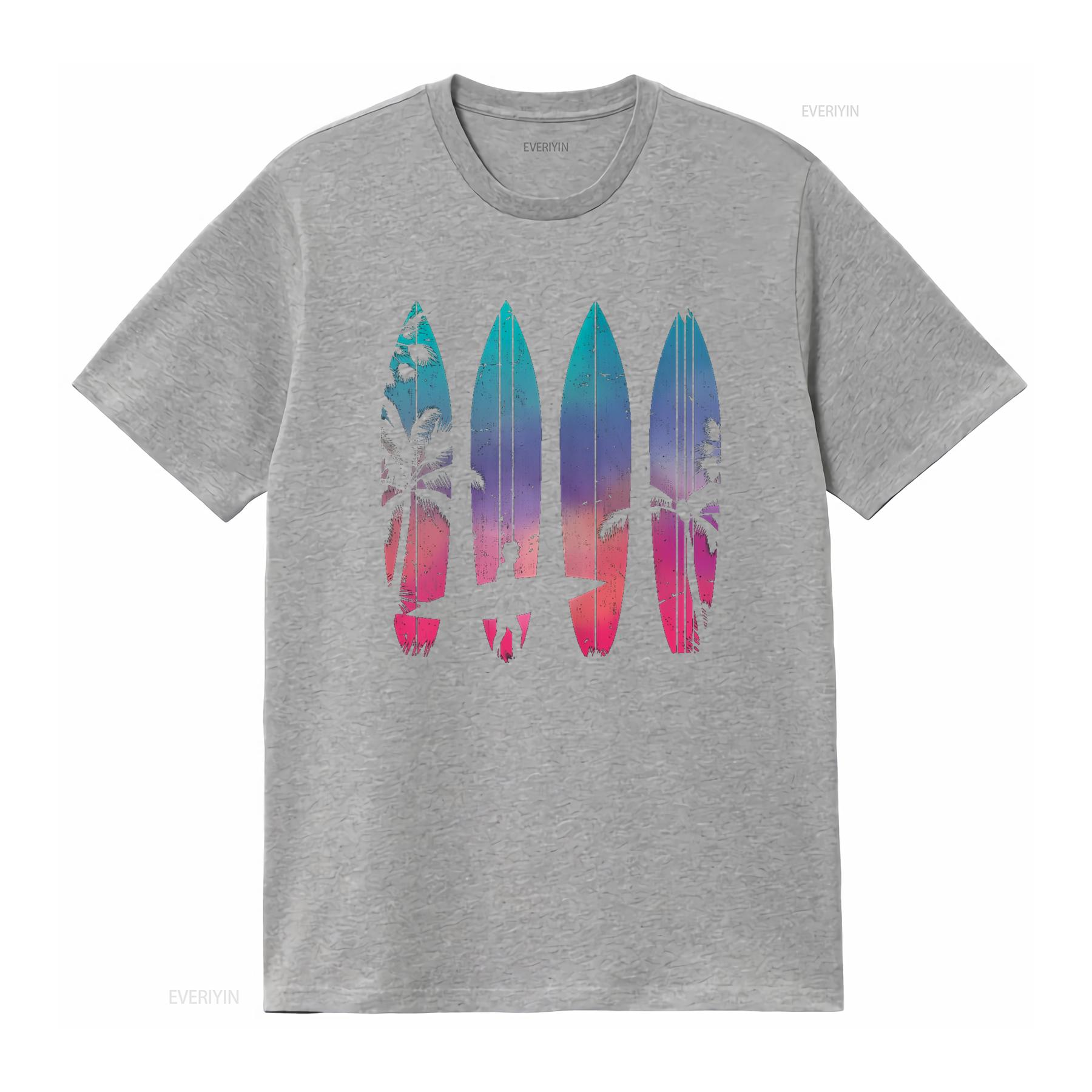 

Tropical Beach Surf Surfboard Surfing Surfer Ocean T Shirt vintage Washed fashion Stretched Stylish designer clothes homme S