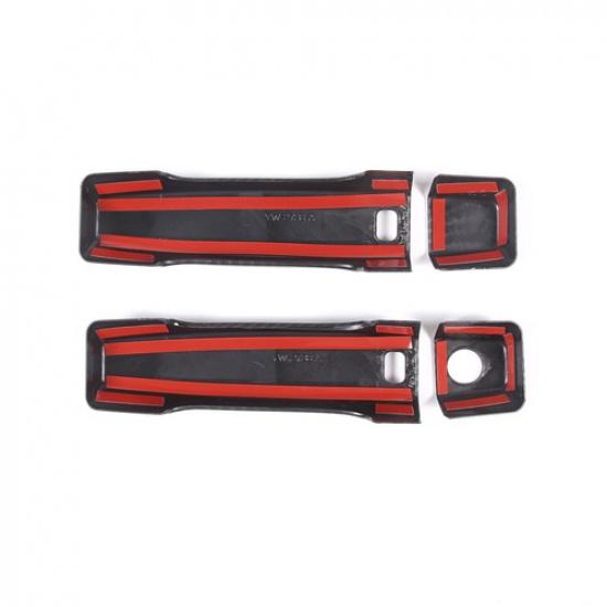 ABS Carbon Fiber Exterior Door Handle Trim Cover For Nissan Titan 2 door 2016-23