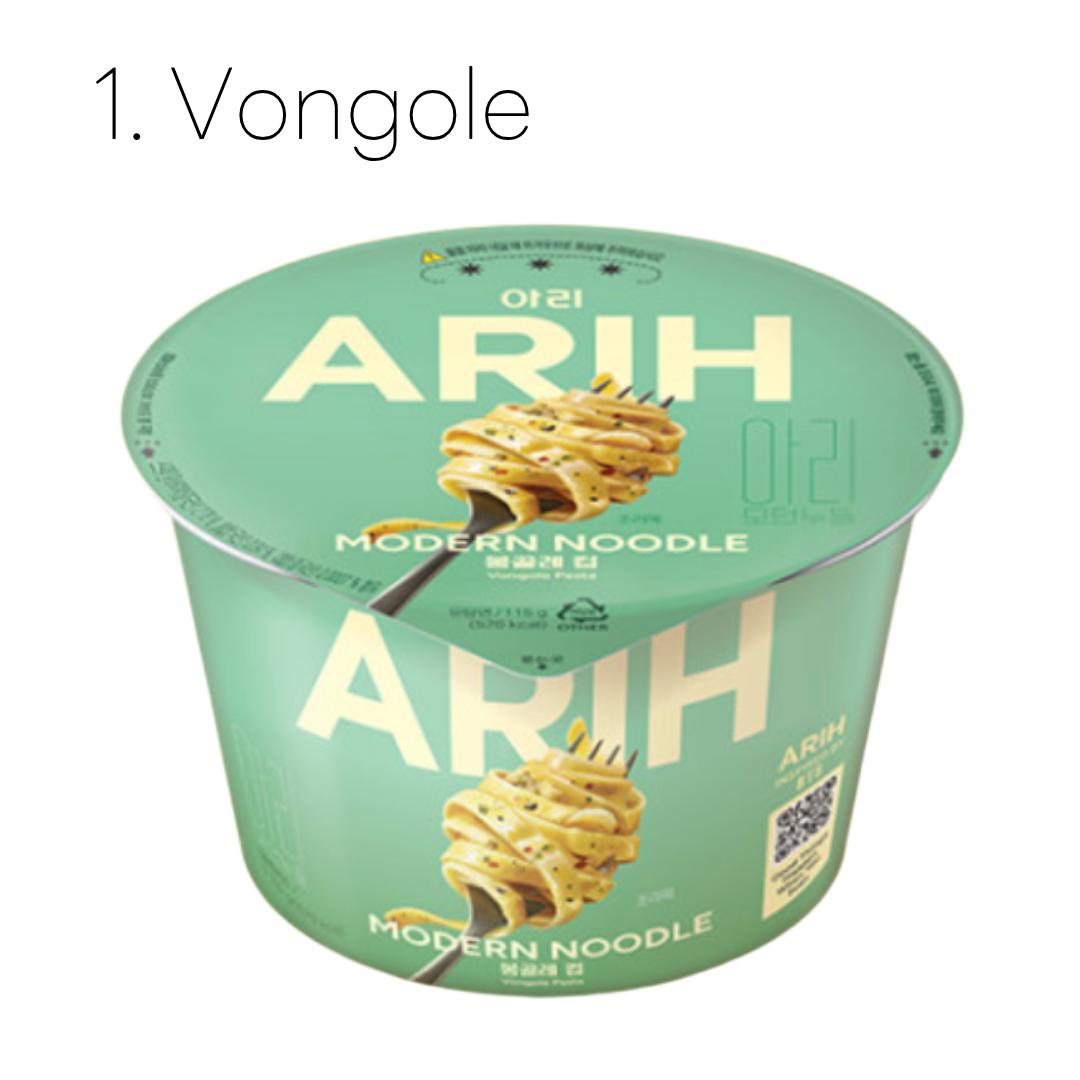 [Paldo] ARIH Modern Noodle Cup Ramen 7 Flavors BTS Noodle Ramen Ramyeon 1. Vongole