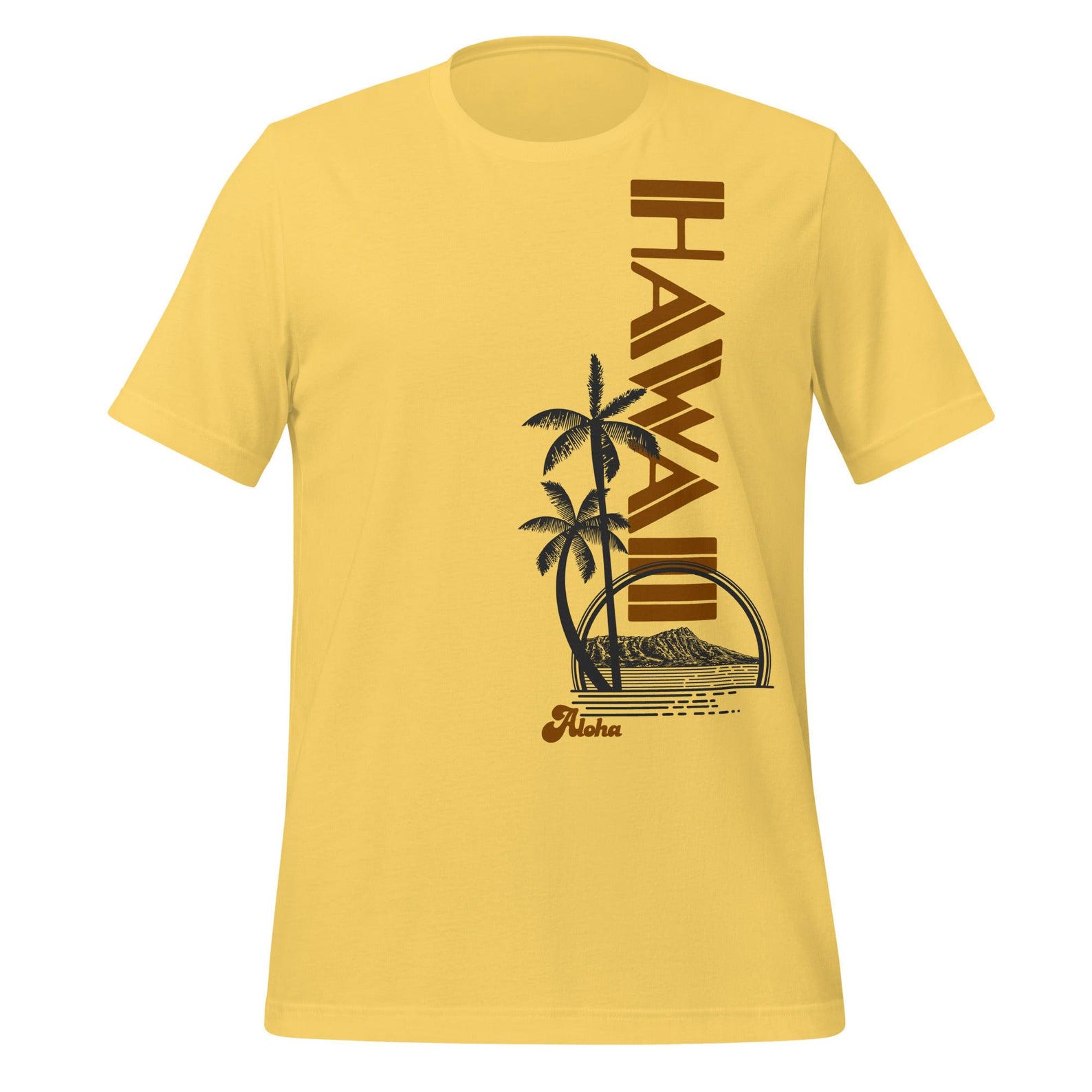 Hawaii Palm T-Shirt: Retro Style - 100% Cotton M
