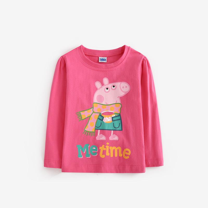 

Peppa Pig Kids Long Sleeve Cartoon T-shirt – Fashionable Spring/Autumn Wear 140 cm