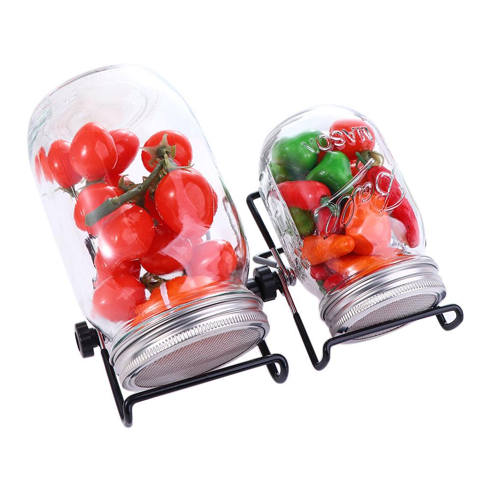 Fresh Wide Mouth Stainless Steel with Stand Germination Cover Mason Jars Sprouting Jar Kit Sprouter