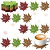 10 Pcs Felt Leaf Drink Coasters Heat Insulation Non Slip Bottom For Home Fall Coffee Table Decorations