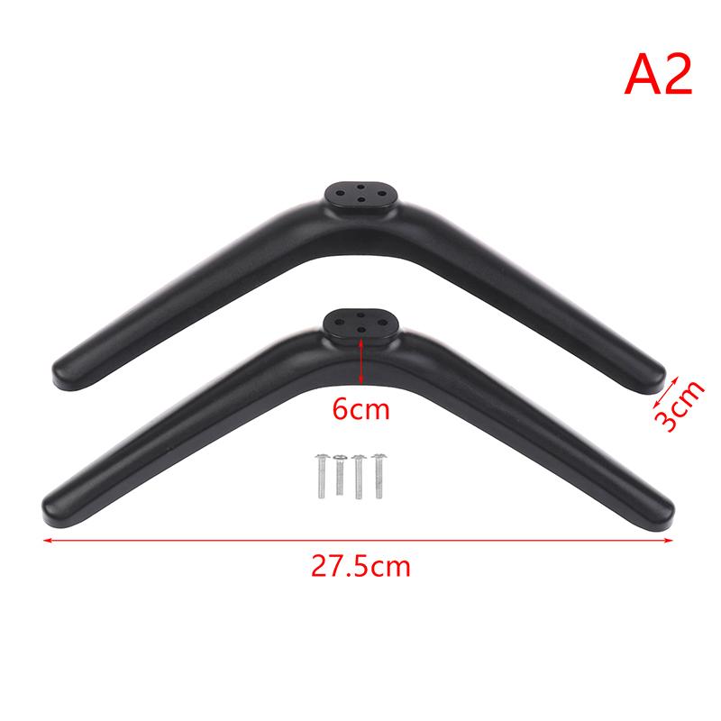 Base Bracket Stand Legs Tabletop For Tv Stand Legs 50 55 Inch Tv Stand With 4 Screws Tv Substitute Pedestal Feet Black