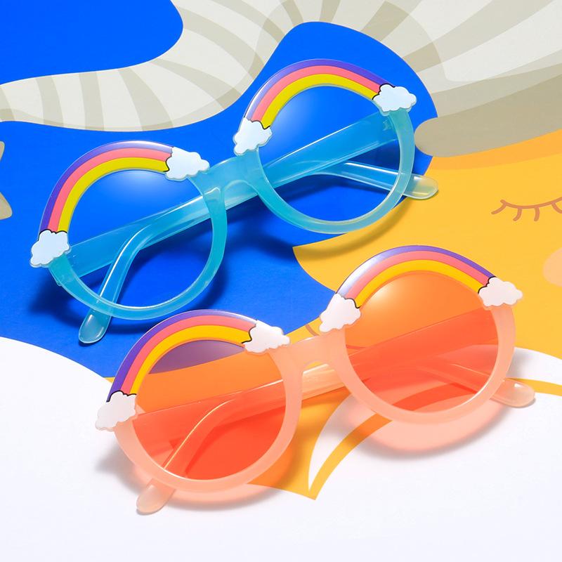Children's sunglasses girls UV protection Korean version cute cartoon rainbow baby glasses boys and girls fashion sunglasses