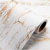 @ Golden Marble Glossy Self Adhesive Vinyl Wall Sticker For Kitchen UKZQ255 50%off