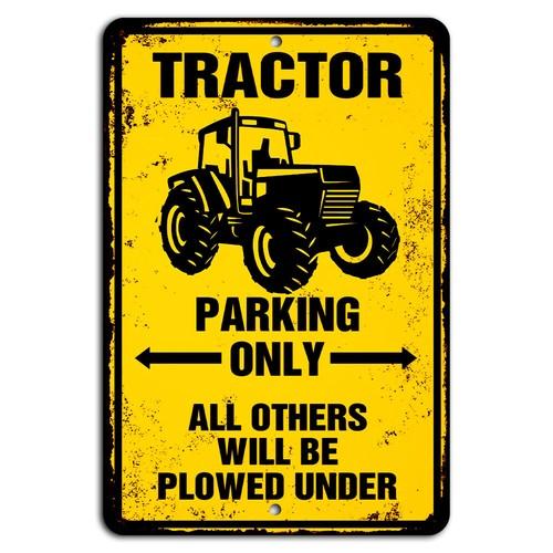 

Tractor Parking Only All Others Will Be Plowed Rustic Farm Sign aluminum aluminum 20x30cm