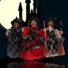 Halloweenská panenka koště čarodějnice obrázek čarodějnice kreativní halloweenská dekorace hororový obrázek čarodějnice dekorace halloweenská čarodějnice