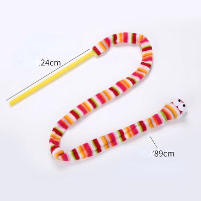 Kreative Regenbogen-Schlangen-Kätzchen-Spielzeuge Interaktives Spielzeug Haustier Interaktives Spielzeug Lustiger Katzen-Stick Gute Qualität Schneller Versand Haustier Zubehör