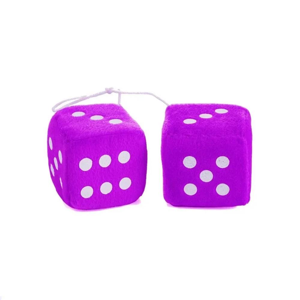 Six-Color Number Car Pendant Plush Dice Simulation Puzzle Color Points Sponge Square Dice for Gaming And Car Decor