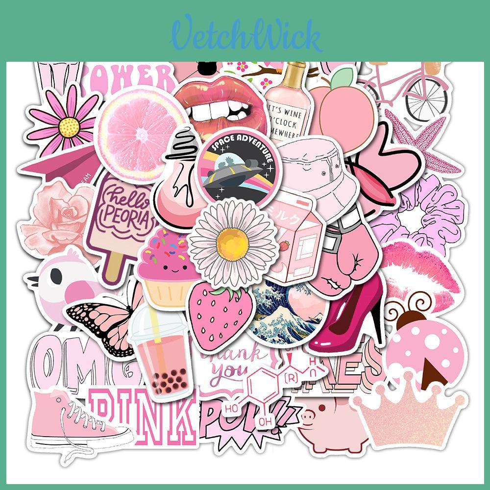 Cute And Colorful Waterproof Stickers For Luggage Water Bottles Computers And Cars Set Of 50 Jxz-tz