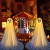 Spooky Lighted Standing Ghosts 85cm 165CM Outdoor Halloween Decor Scary Animated Haunted Porch Front Door Yard Party Atmosphere