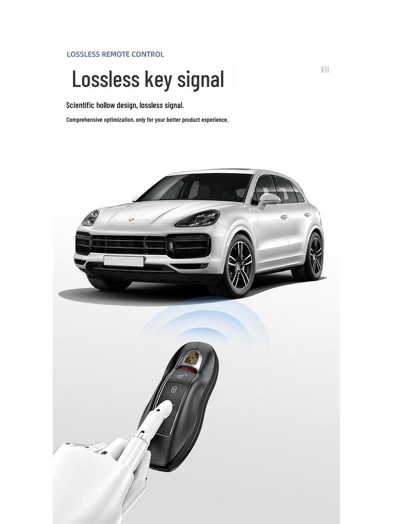 Cayenne & Panamera Aluminiumlegierungsschlüsselhülle mit Lederband - High-End