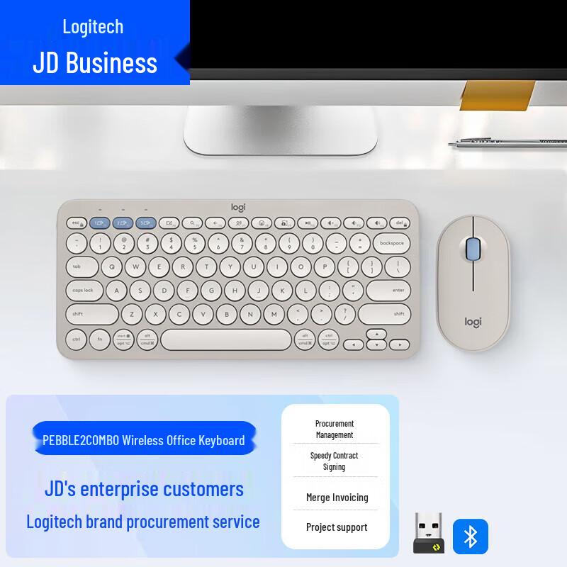 Logitech PEBBLE 2 COMBO Wireless Keyboard and Mouse Set