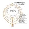 Stylish Stackable Heart Pendant Necklace Set Multilayer Clavicle Chain Gold Jewelry For Casual Or Formal Outfits