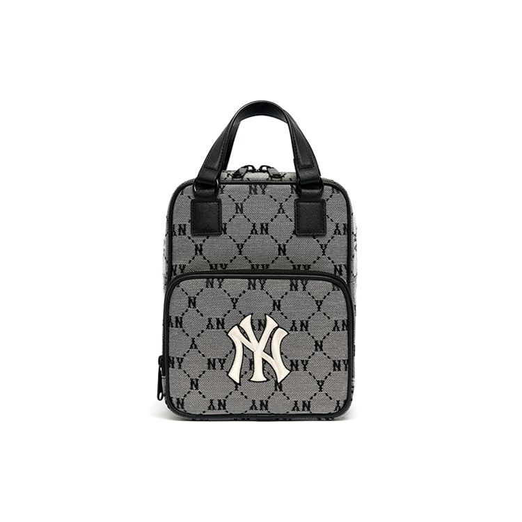 

MLB Monogram Vintage Full Print Series NY Yankees Polyester Backpack Tote Mini Unisex Backpack Gray 3ABKS03 Gray