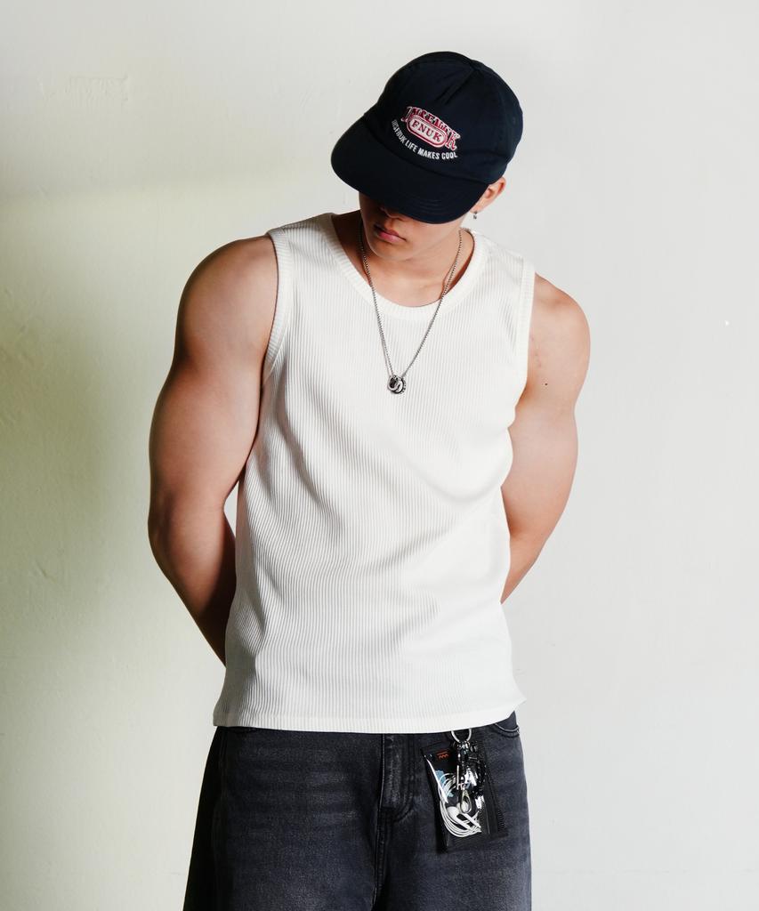 Deomail [2Pack] Heavy Cotton Ribbed Sleeveless_5 Colors