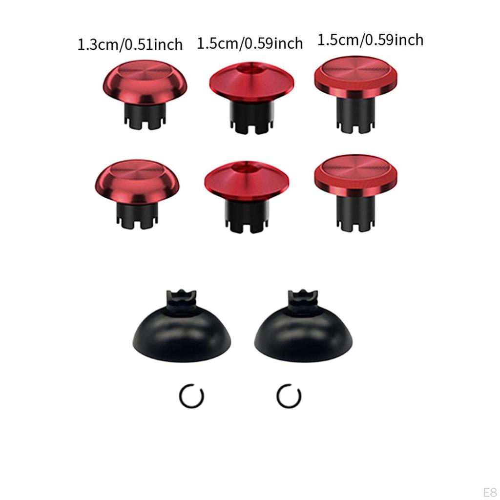 6 Peças Capas de Pegada para Polegar Substitui Controles de Joystick Coberturas de Proteção de Liga de Alumínio Anti