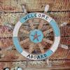 1 Set of Nautical-Themed Home Decor Wooden Anchors, Helms, and Lifebuoys Ocean-Themed Wall Hanging Decorations Indoor Nautical Decor Can Be Used