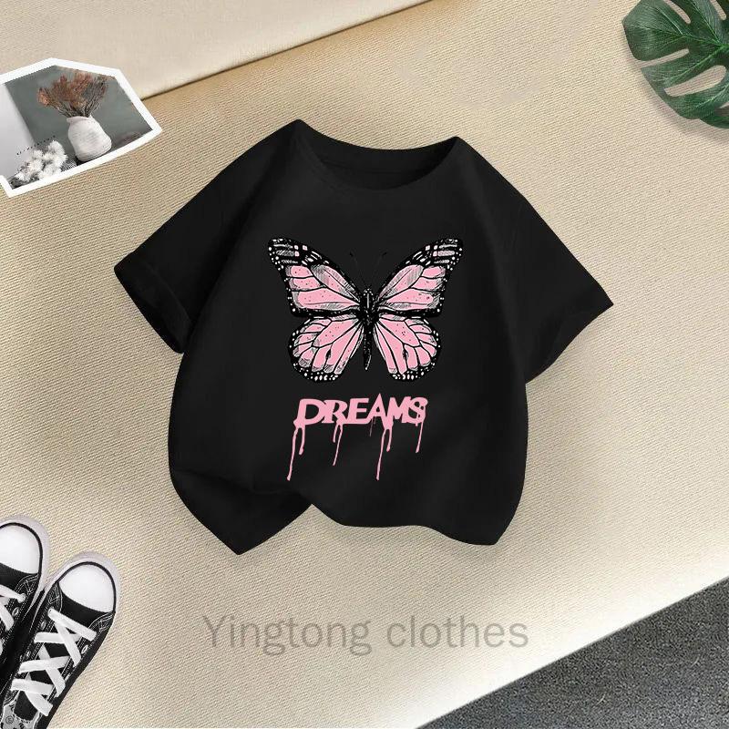 Summer Boys and Girls Short Sleeved T-shirt Cotton New Cartoon Printed Top Girls' Children's Clothing Trend