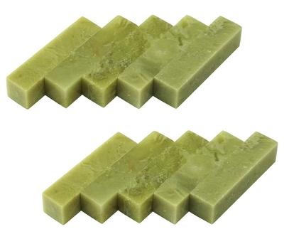 Siegelschnitzmaterial, Aota-Stein (12mm x 50mm), Aota Blau-Weiß Siegel, 1,2 cm Quadrat [10er Set]