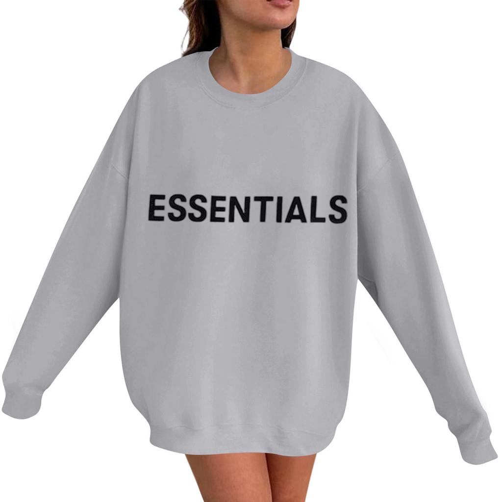 Unisex Printed Round Neck Long Sleeved Loose Fitting Long Sleeved Casual Long Sleeved Top Hoodie