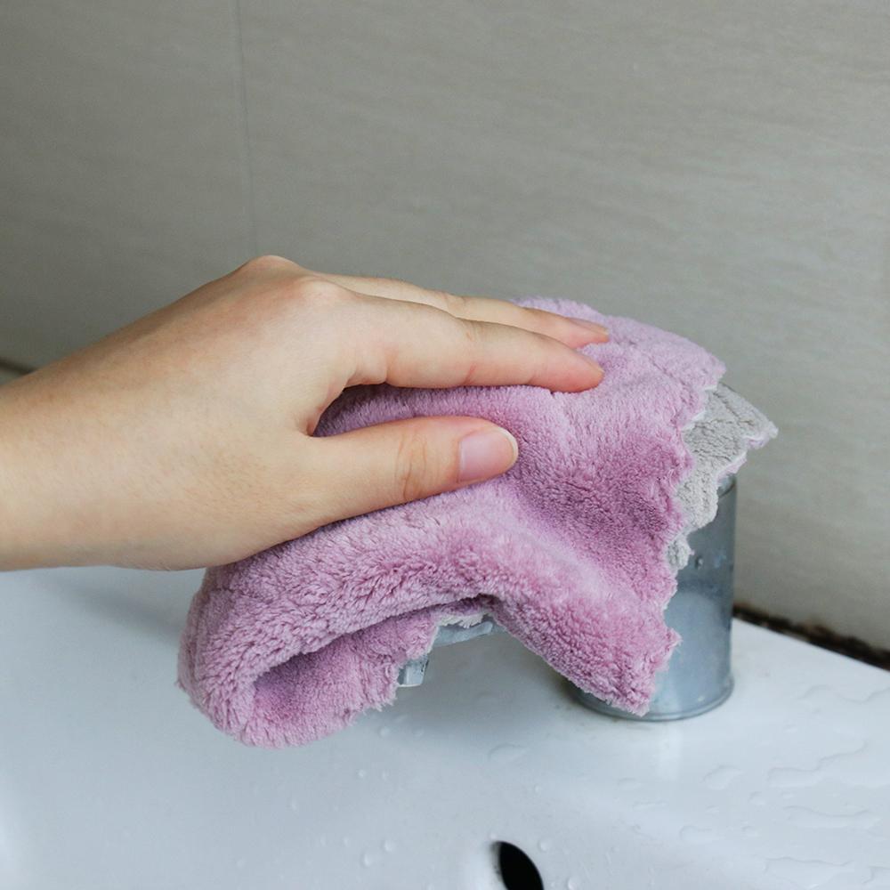 Dish Super Absorbent Microfiber Kitchen Clean Cloths Scouring Pad Cleaning Towel Non-stick Oil Rags