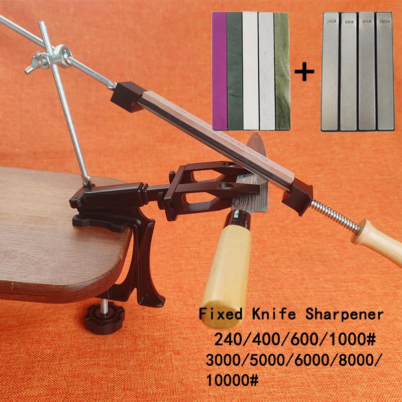 Professional Knife Sharpener Stainless Steel Fixed Angle Sharpener Diamond Stone Whetstone Kitchen Tools Sharpen Machine Knives