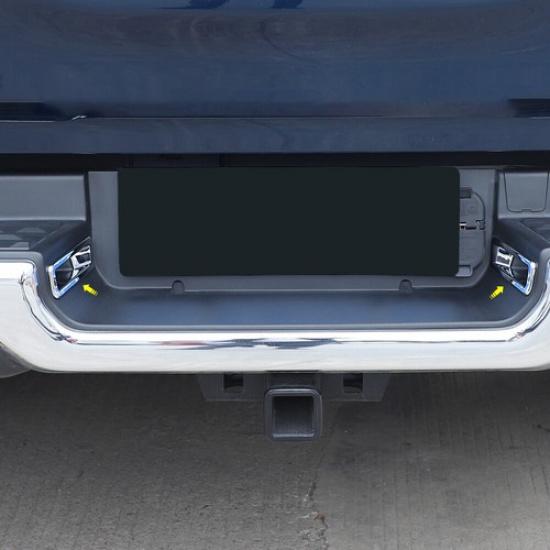 Chrome Rear License Plate Lamp Cover Trim Decor Frame For Dodge Ram 1500 2018+