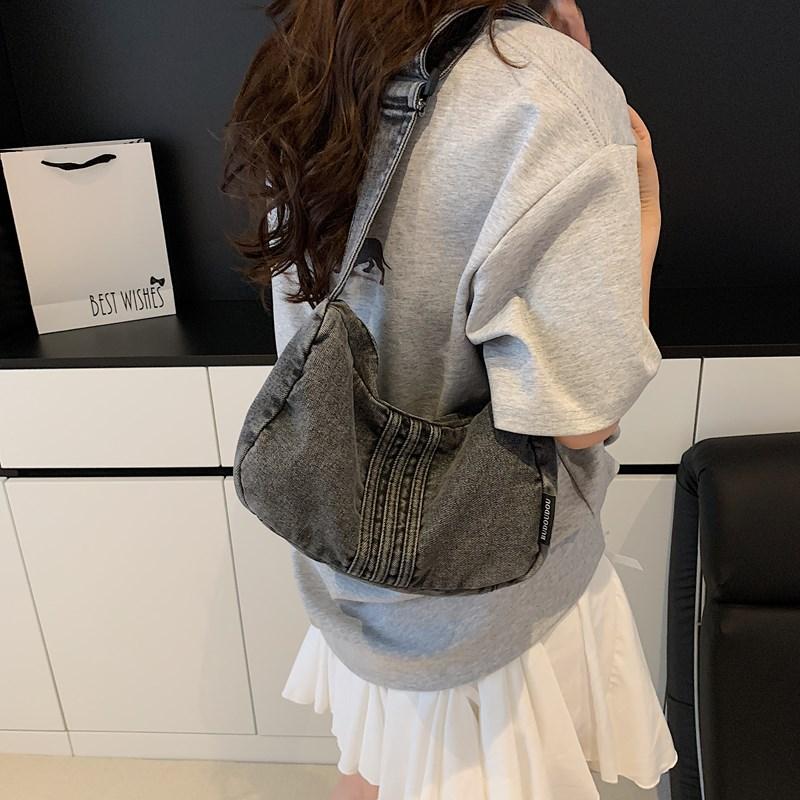 Denim Bag Women's Crossbody Bag Large Capacity Commuter Shoulder Bag